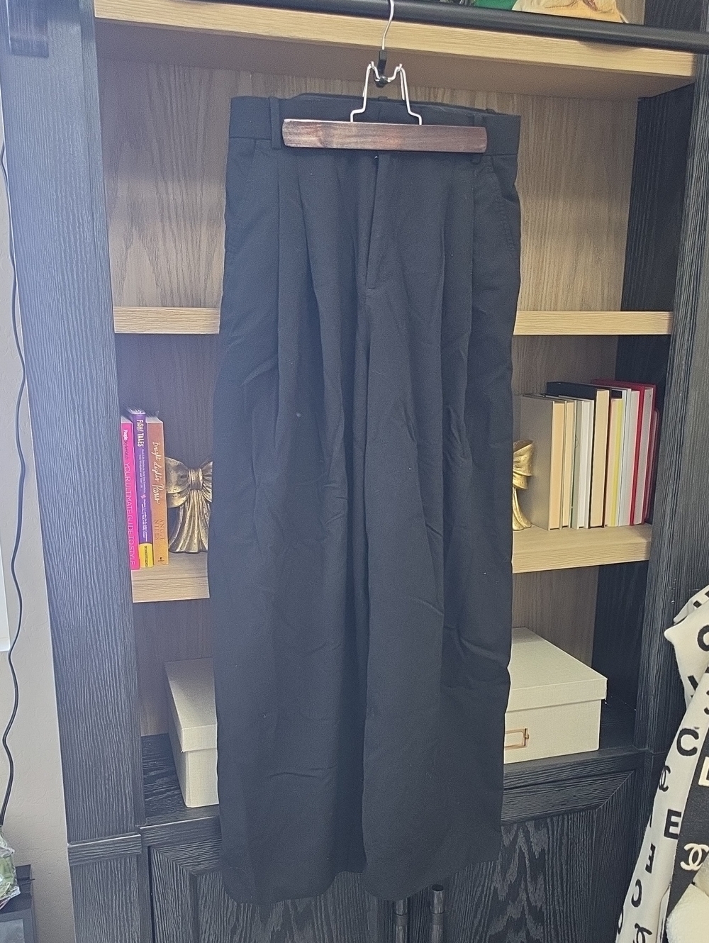 Banana Republic Black Wide-Leg Dress Pants